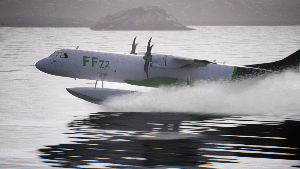Positive Aviation - FF72 scooping water